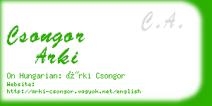 csongor arki business card